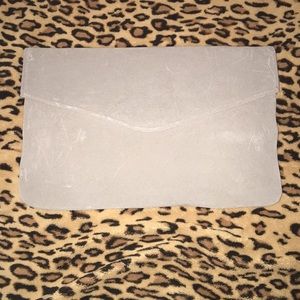 Daily To-Do Grey Velvet Clutch